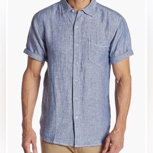 NWT Tommy Bahama Men’s Short Sleeve Party Breezer Shirt, color: Bering Blue XL